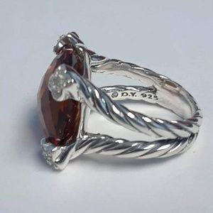 David Yurman Jewelry - David yurman sterling silver 20mm citrine diamonds David Yurman Jewelry - David yurman sterling silver 20mm citrine diamonds